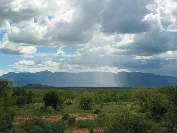 Approaching storm clouds on the road to Isiolo. Kenya.
