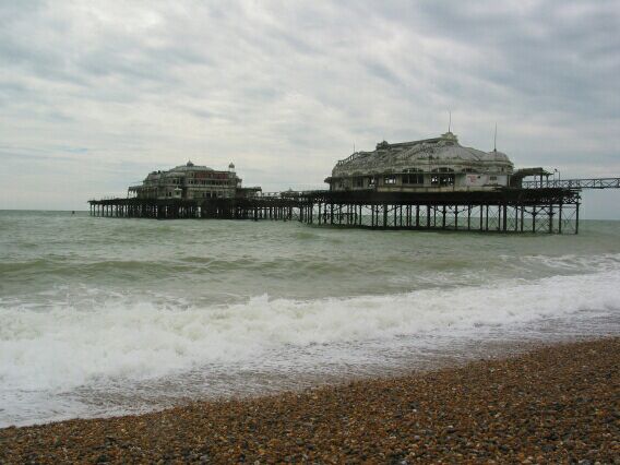 Brighton's derelict, yet somehow more glamorous and infinitely more photogenic 'West Pier'.