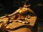 Tut Ankh Amun's golden sarcophagus.